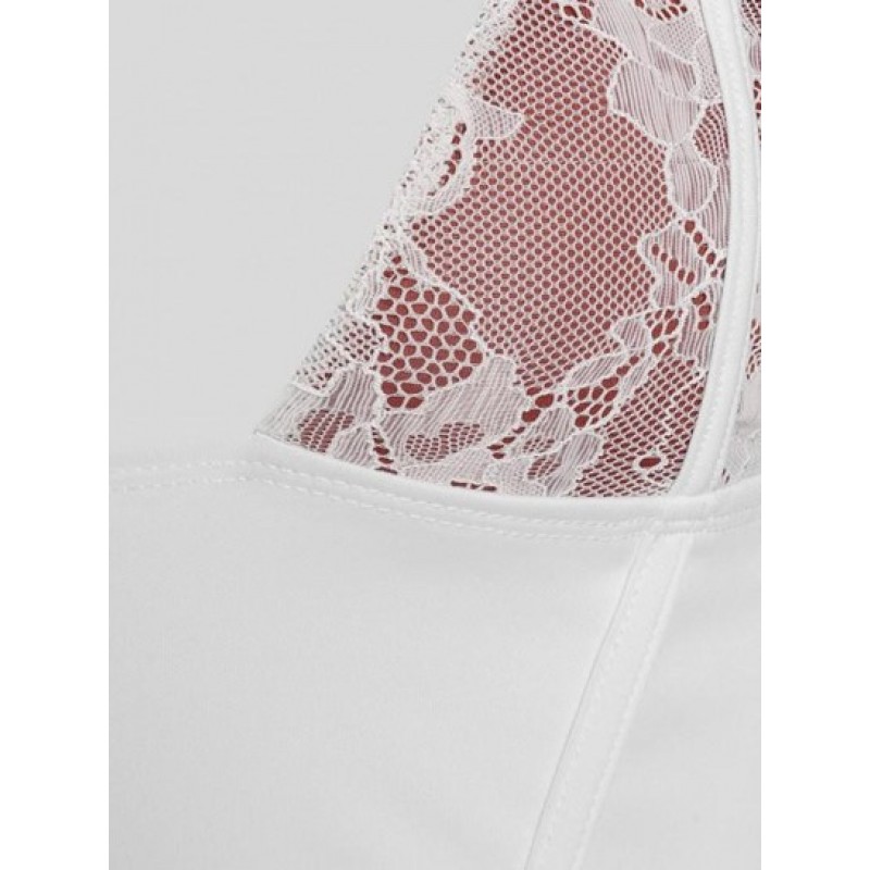 Lace Triangular Cup Corset Cami Top LS4107