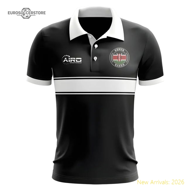 High-quality Kenya Concept Stripe Polo Shirt (black) - Excellent Value