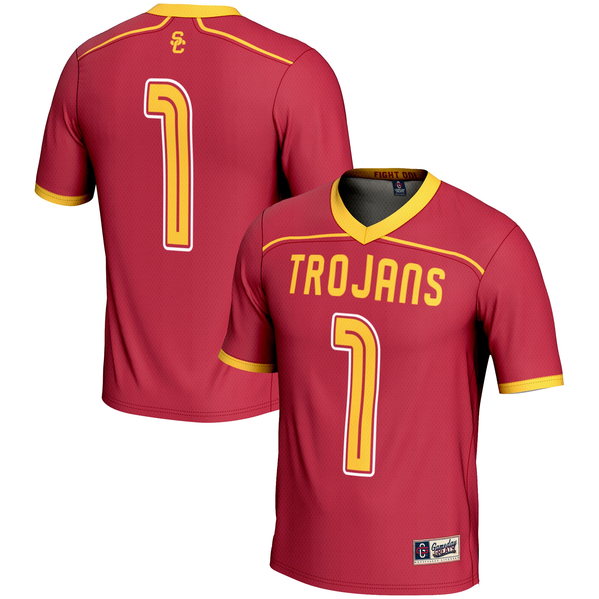[NJP] USC Trojans GameDay Greats #1 Lightweight Lacrosse Jersey - Cardinal