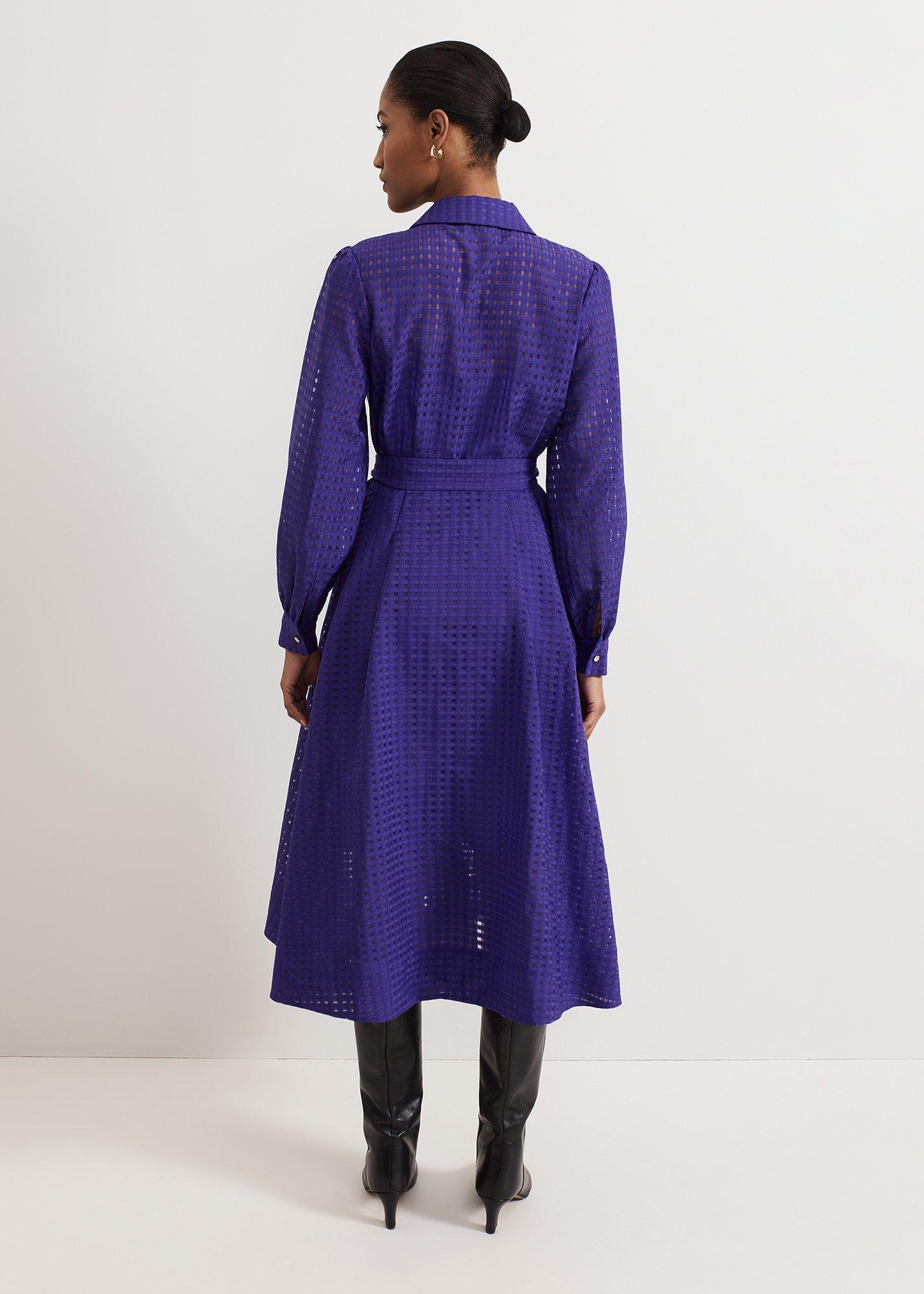 Natalie Burgundy Shirt Dress