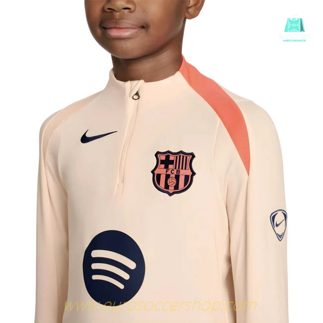 2025-2026 Barcelona Strike Dri-Fit Drill Top (Orange) - Kids