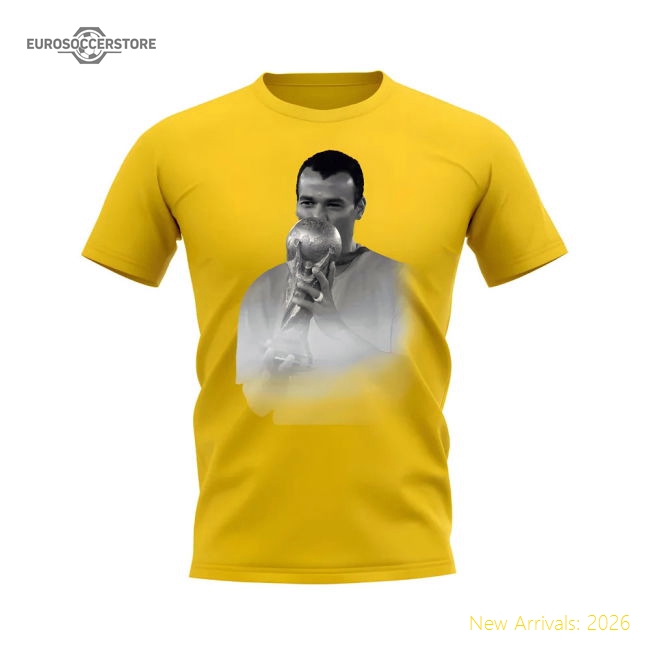 Cafu Vibrant Yellow Brazil National Teams Fan Favourite Player Tee