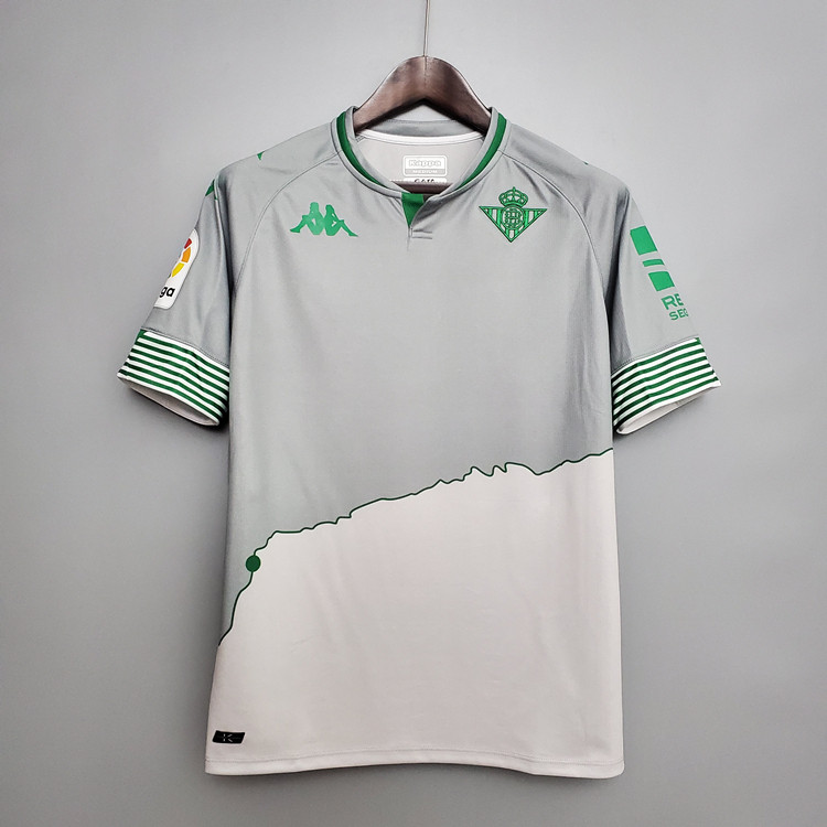 Real Betis 20-21 Third Grey Soccer Jersey Football Shirt - Official