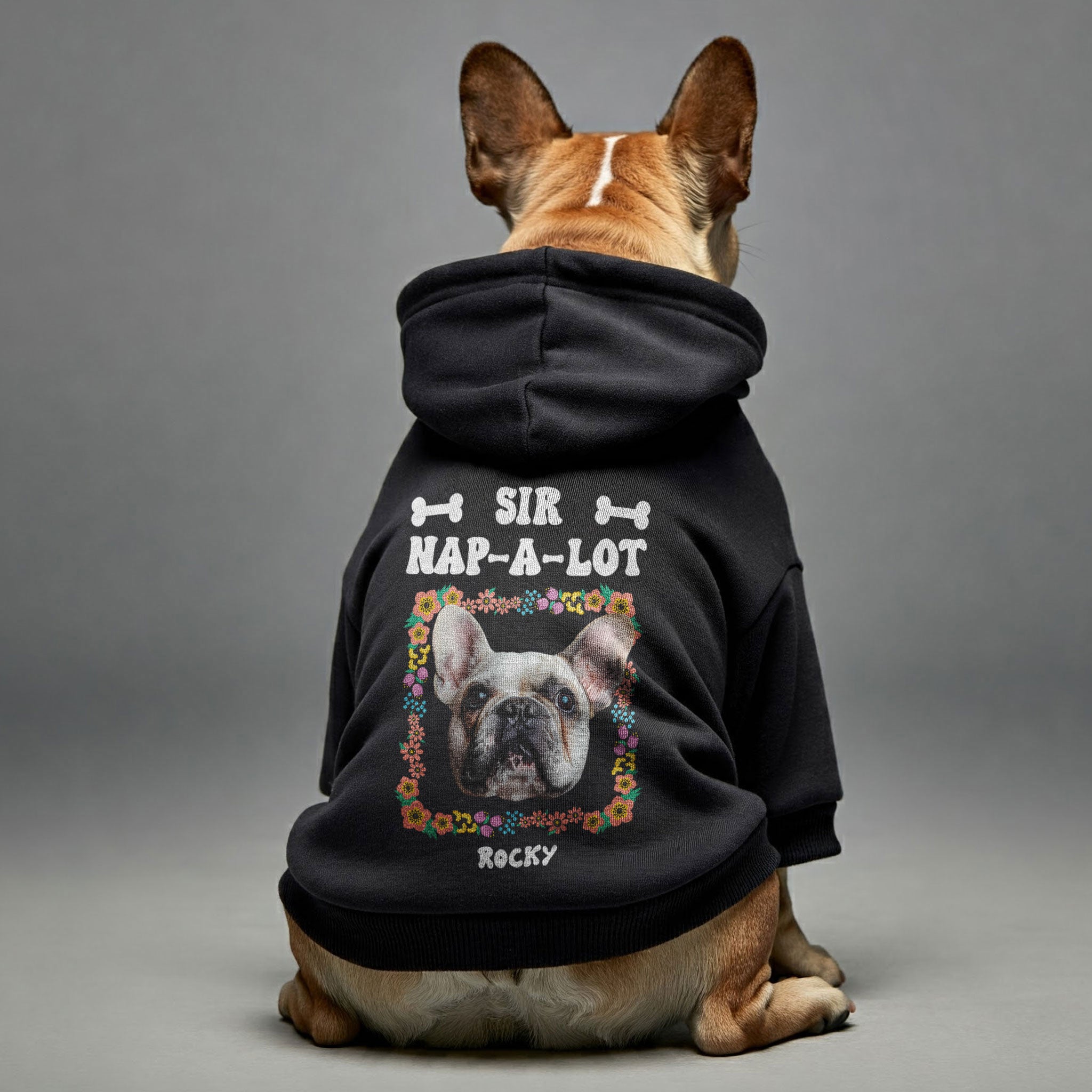 NAP-A-LOT - Personalized French Bulldog hoodies with funny quotes, a custom name, and a photo of your Frenchie– Stylish, Cozy, and Premium 100% Cotton