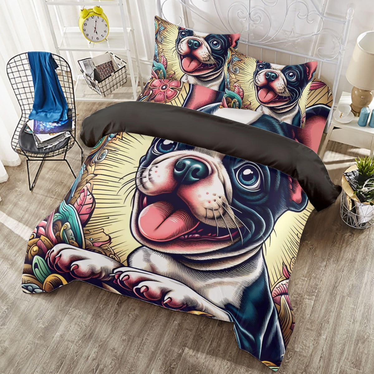 Gizmo- Duvet Cover Set for Boston Terrier lovers