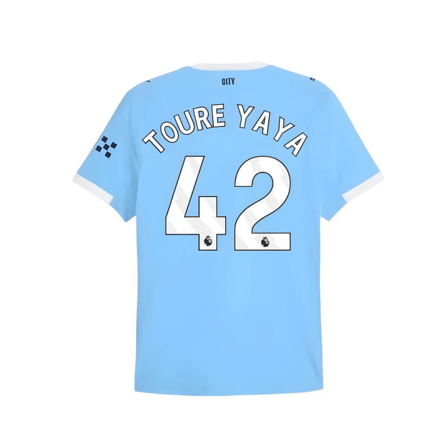 Toure Yaya 42 Heritage 2025-2026 Man City Home Retro Jersey