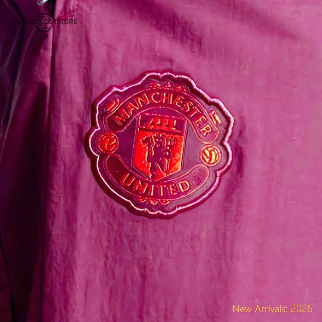 Official 2023-2024 Man Utd EU Presentation Pants Burgundy