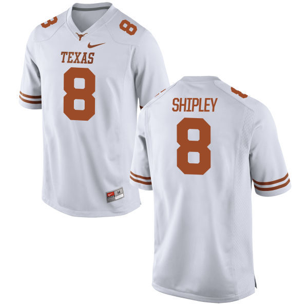 Men's UT TX Jordan Shipley #8 embroidered White 2024 durabl Jersey