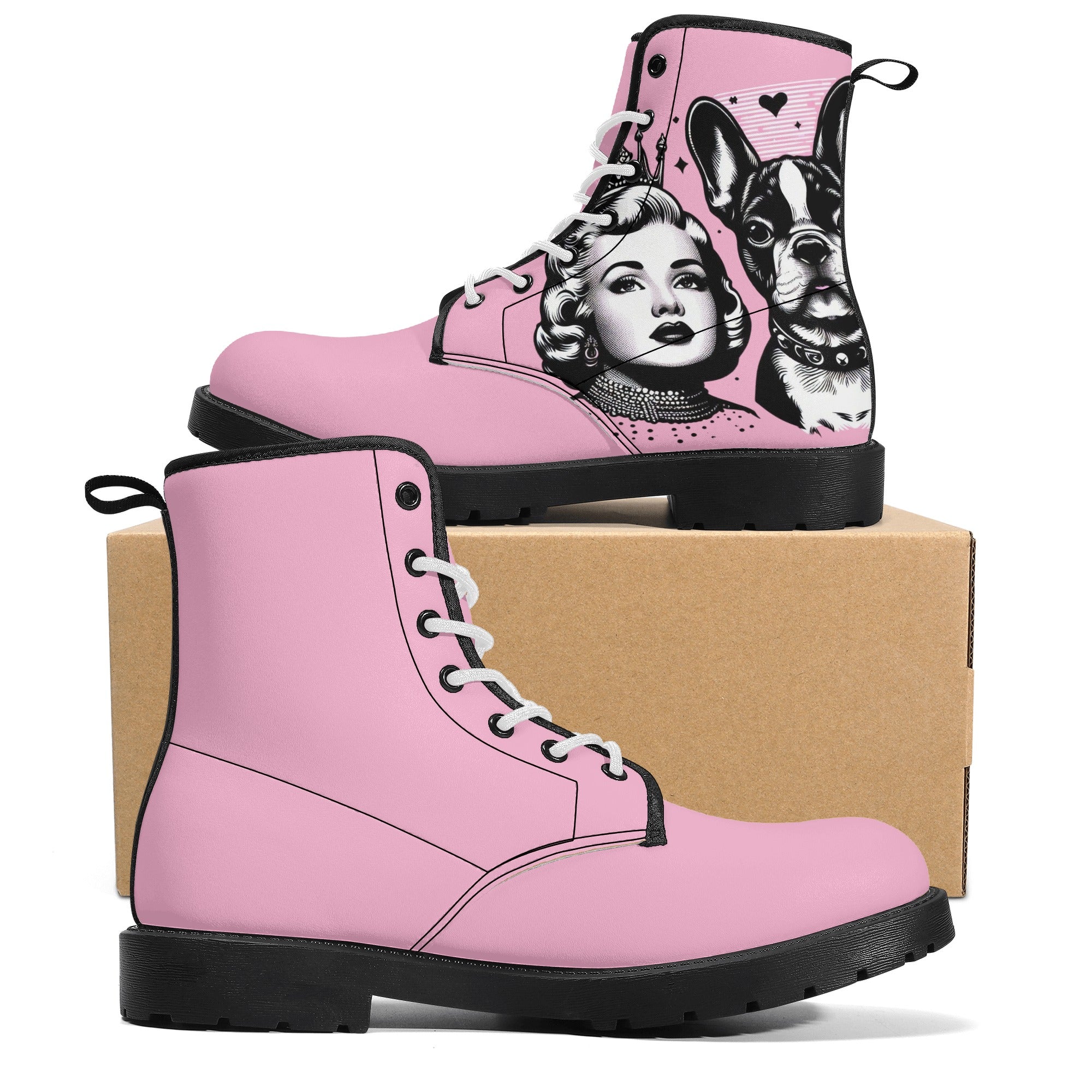 French Bulldog Molly Leather Boots Essential Dog Supply