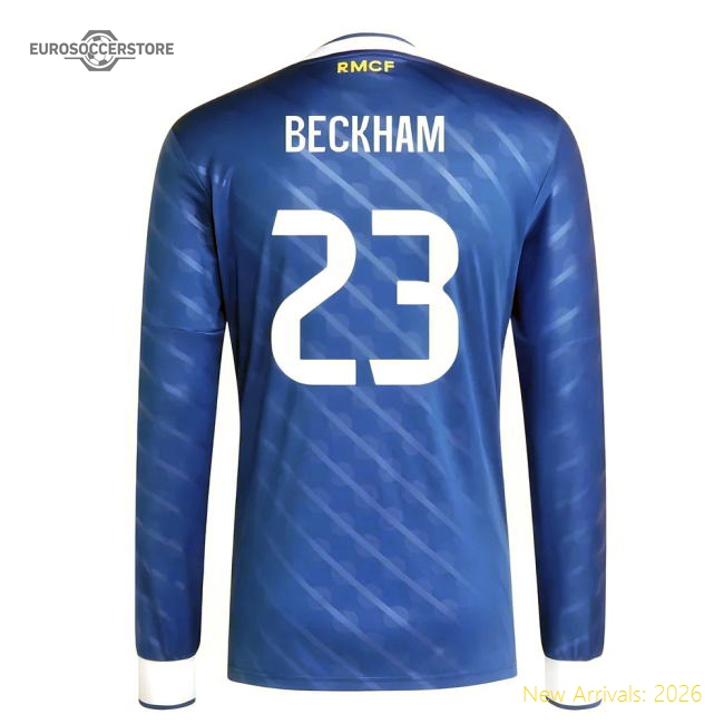 Professional-Grade 2025-2026 Real Madrid Long Sleeve Third Shirt (Beckham