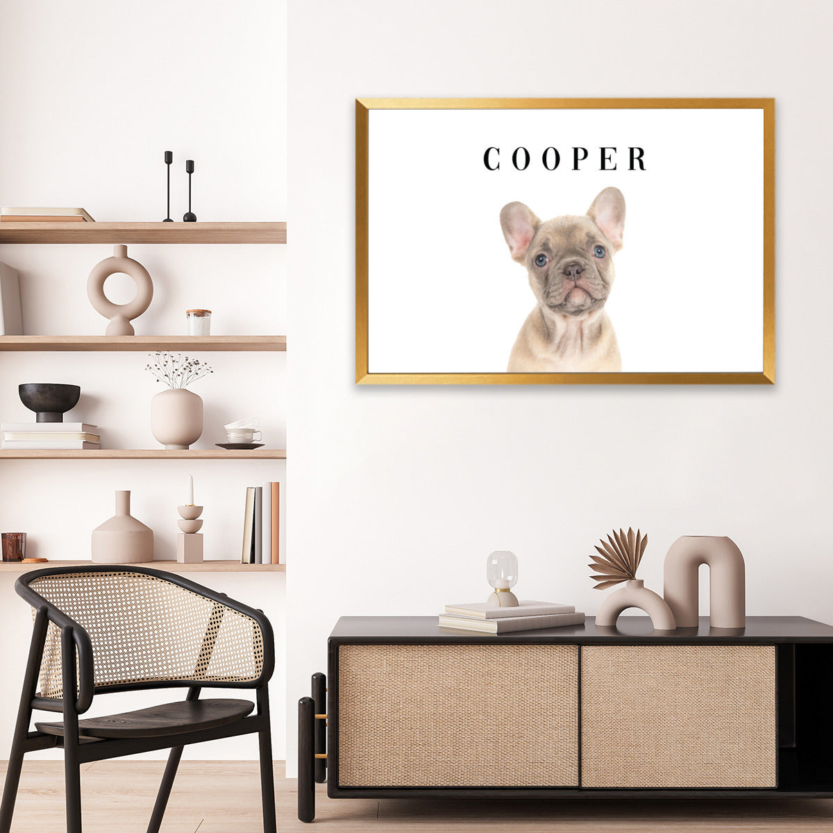 Frenchie-Fan Cooper - Personalized Framed Poster • Wall Decoration fo...