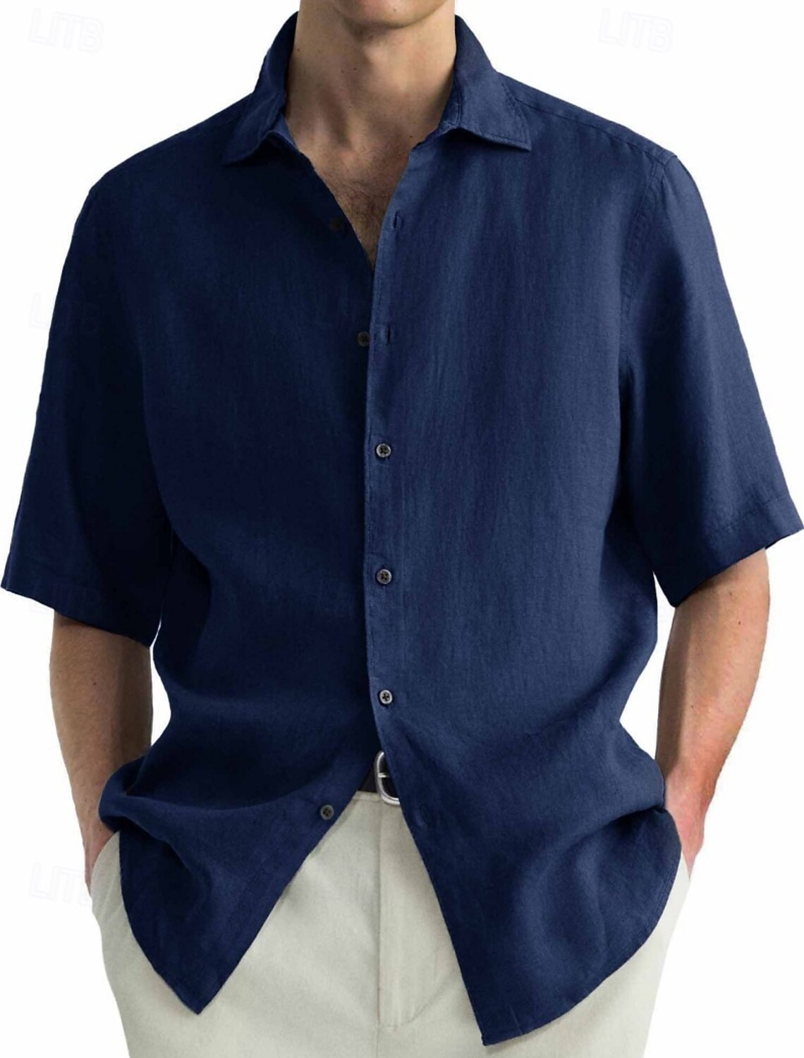 Men's Shirt Casual 100% Cotton Acid Wash Black White Light Green Pink