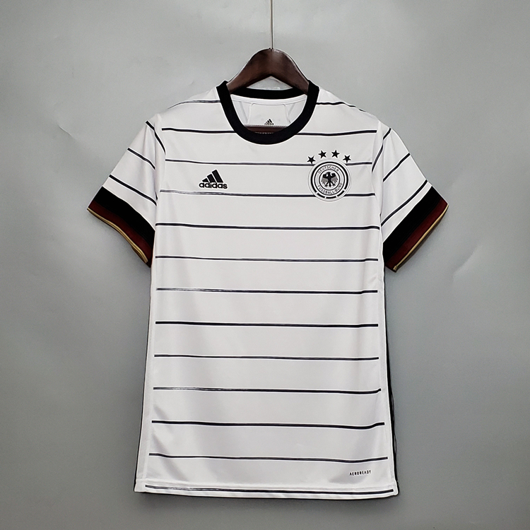 Quick Dry Germany Euro 2020 Home White Soccer Jersey Football Shirt