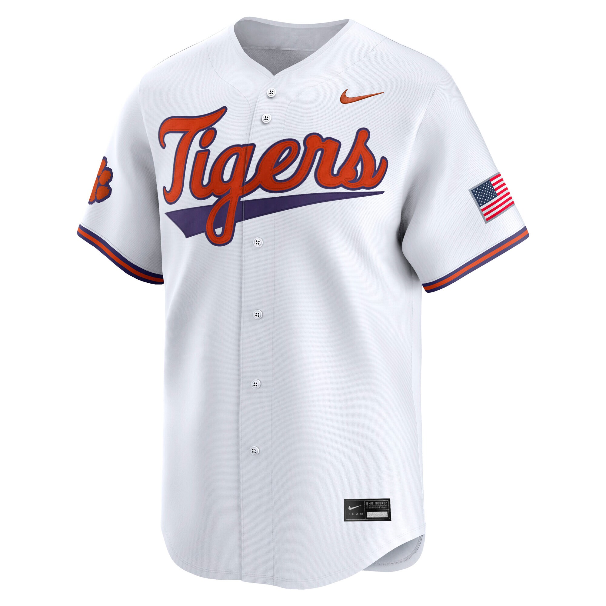 [NJP] Clemson Tigers Baseball Limited Jersey - White
