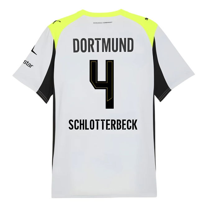 Authentic 2025-2026 Borussia Dortmund Away With Vintage Design -