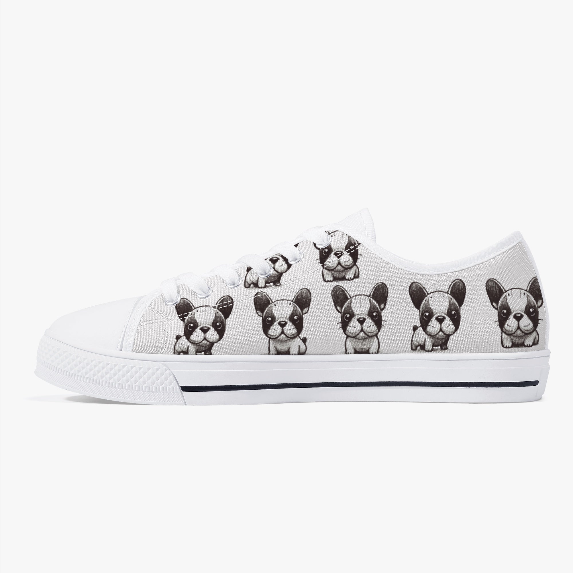 French Bulldog Camilla Classic Low Top Canvas Shoes Protective Paw Gear