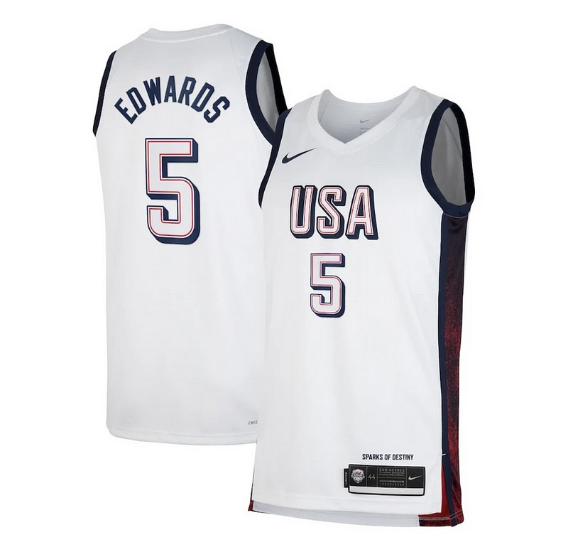 Anthony Edwards NBA Swingman Jersey - premium NBA - White casual