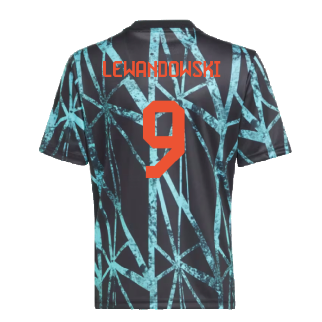 Professional-Grade 2024-2025 Bayern Munich Pre-Match Shirt (Black) - Kids (Lewandowski