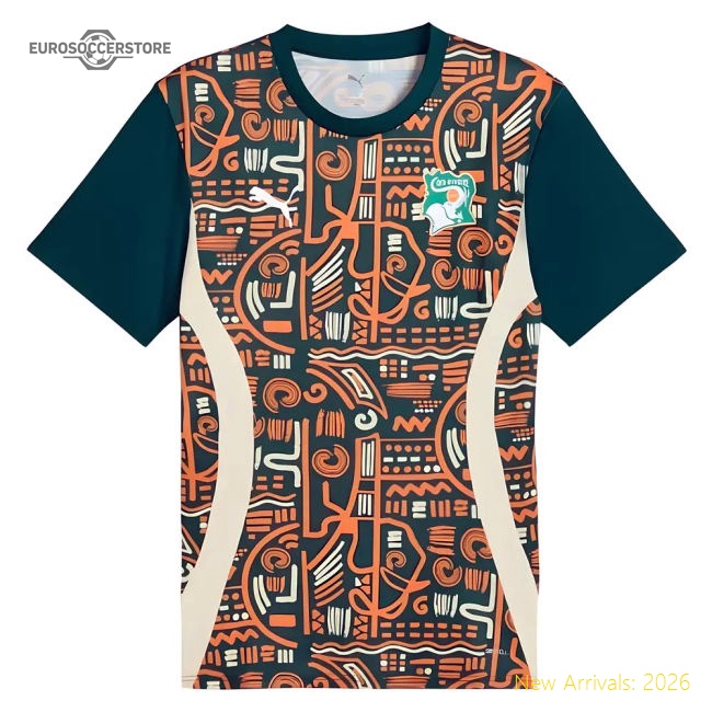 2024-2025 Ivory Coast Prematch SS Jersey (Dark Myrtle)