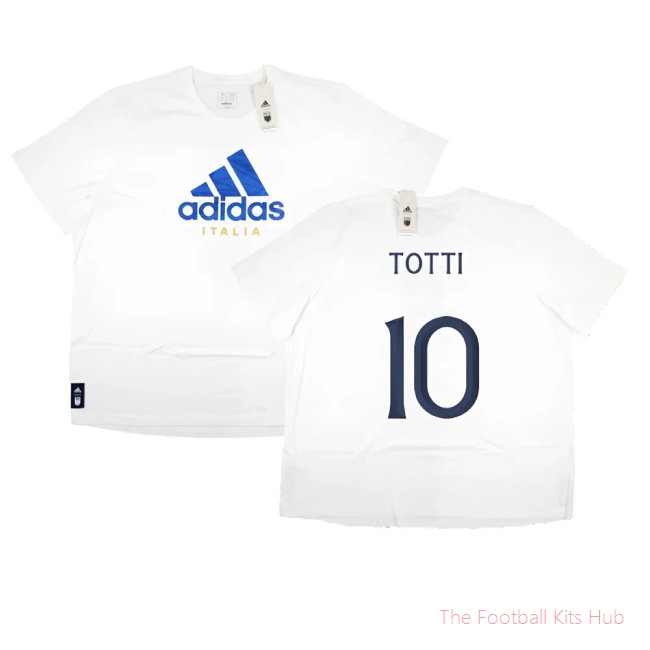 2023-2024 Italy DNA Graphic Tee (White) (TOTTI 10)