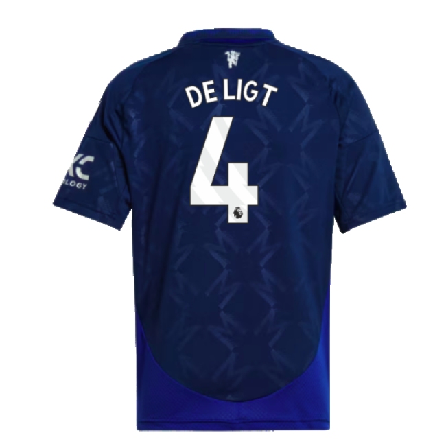 Official 2024-2025 Man Utd Away Shirt (kids) (de Ligt 4) - Premium