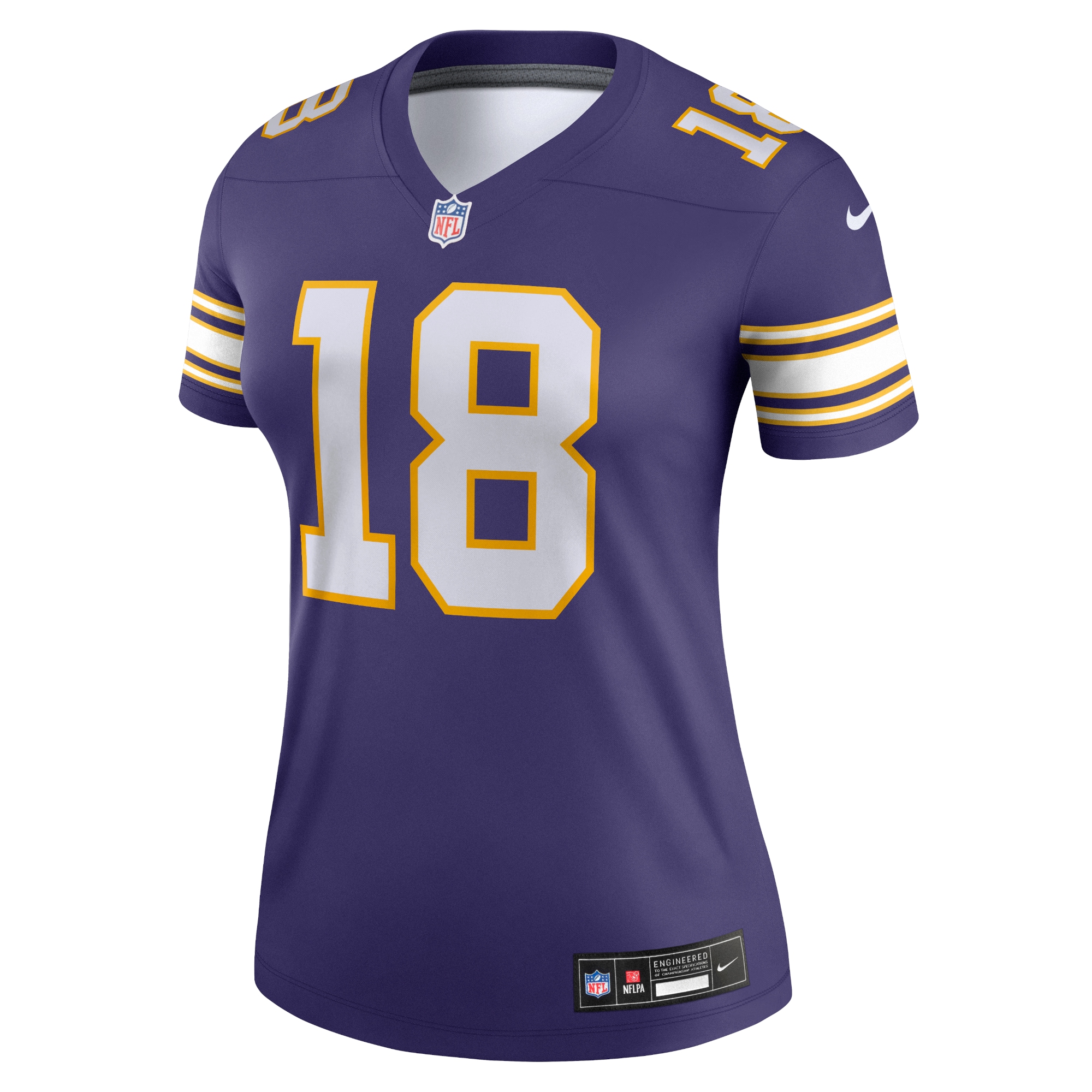 [ESK] Justin Jefferson #18 Minnesota Vikings Women's Alternate Legend Player Performance Jersey Top - Purple