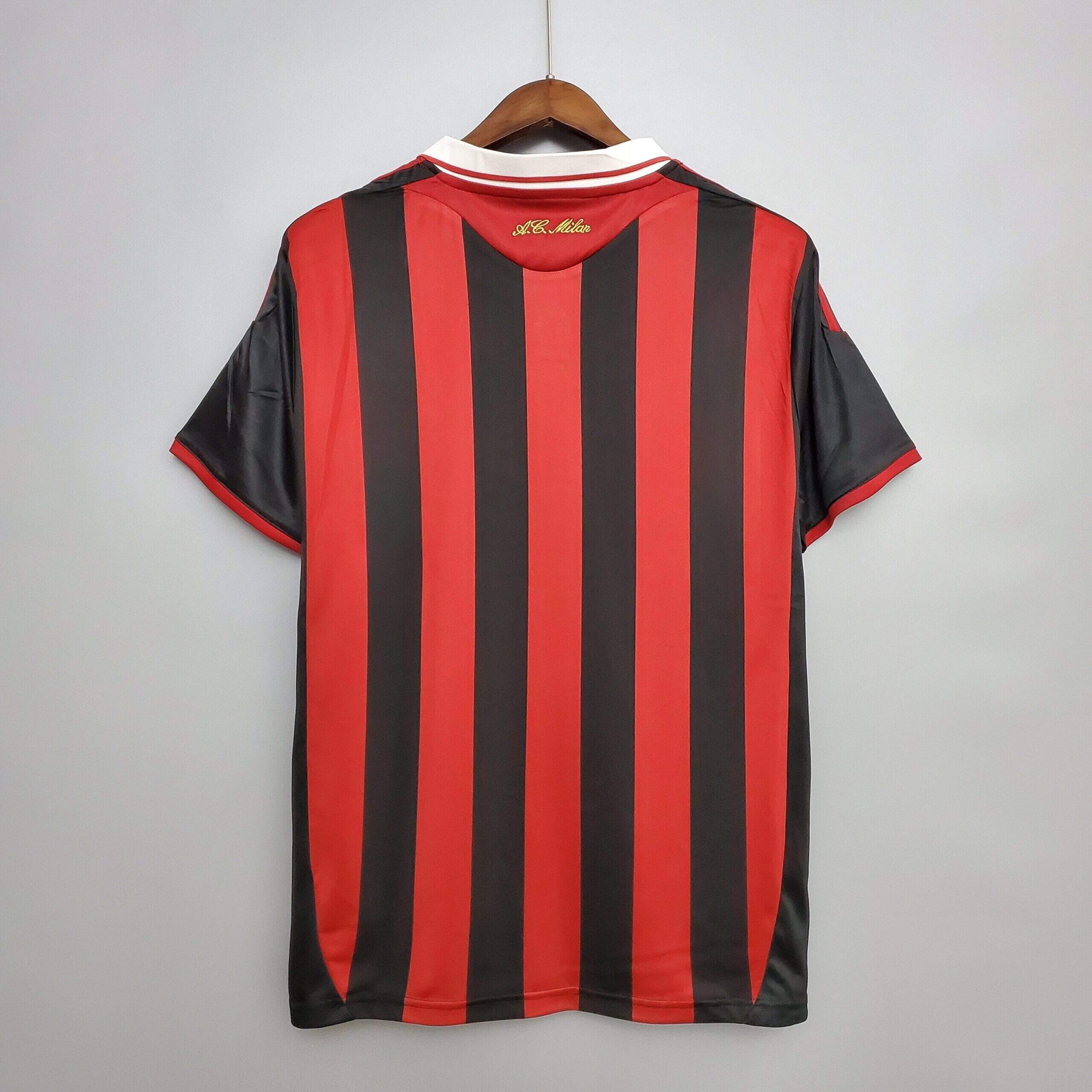 Cheap 2009-2010 AC MILAN Home retro kit