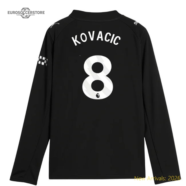 2025-2026 Man City Long Sleeve Away Shirt Authentic Kids Kovacic 8