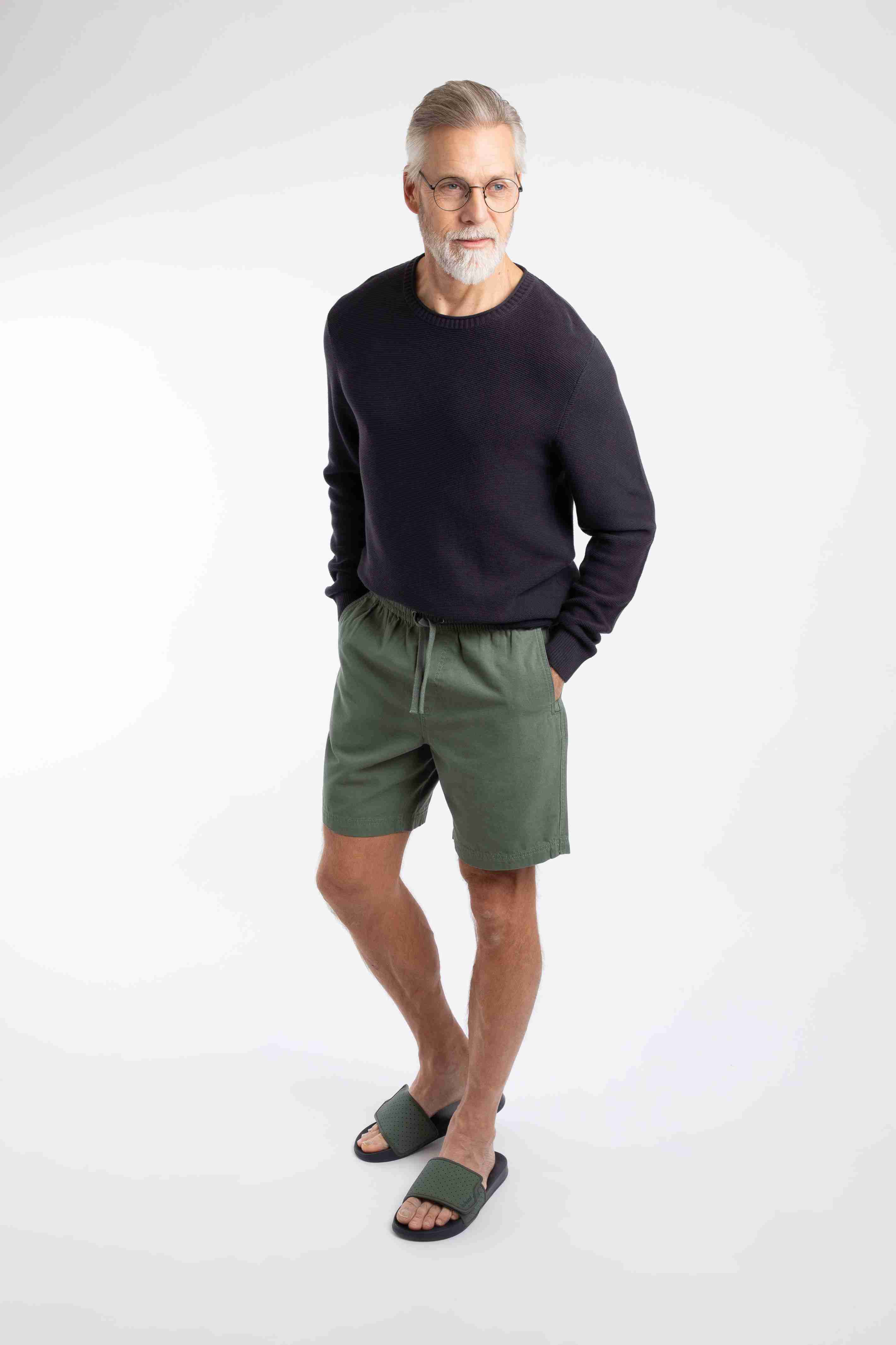 Weston Canvas Shorts Army Green