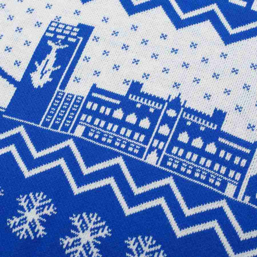 [EFKS] Odense Boldklub Christmas Jumper Blue/White Kids Apparel