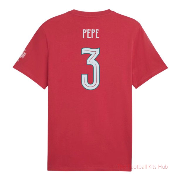 2026-2027 Portugal FtblCulture Tee (Red) (Pepe 3)