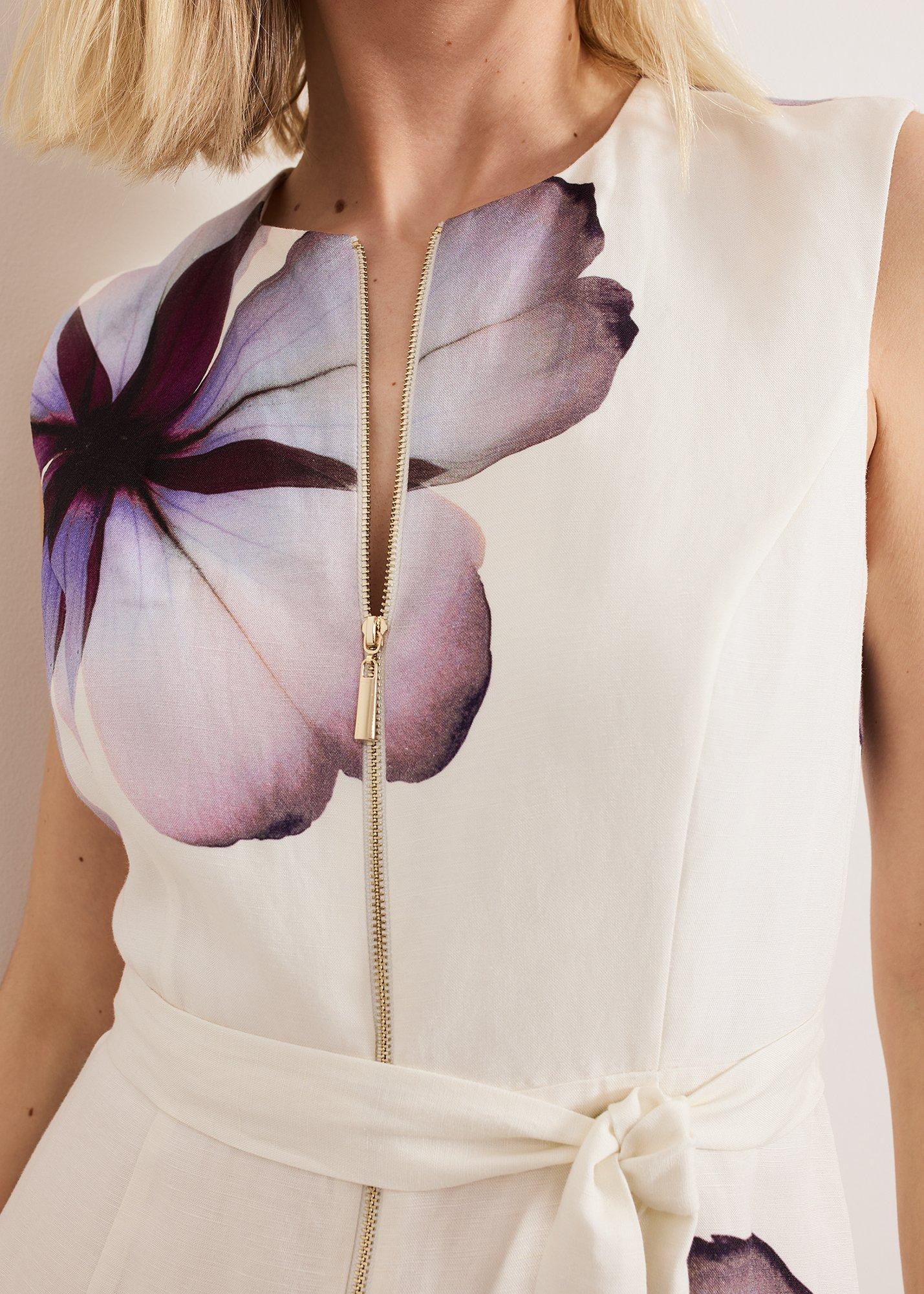 Nina Placement Linen Dress