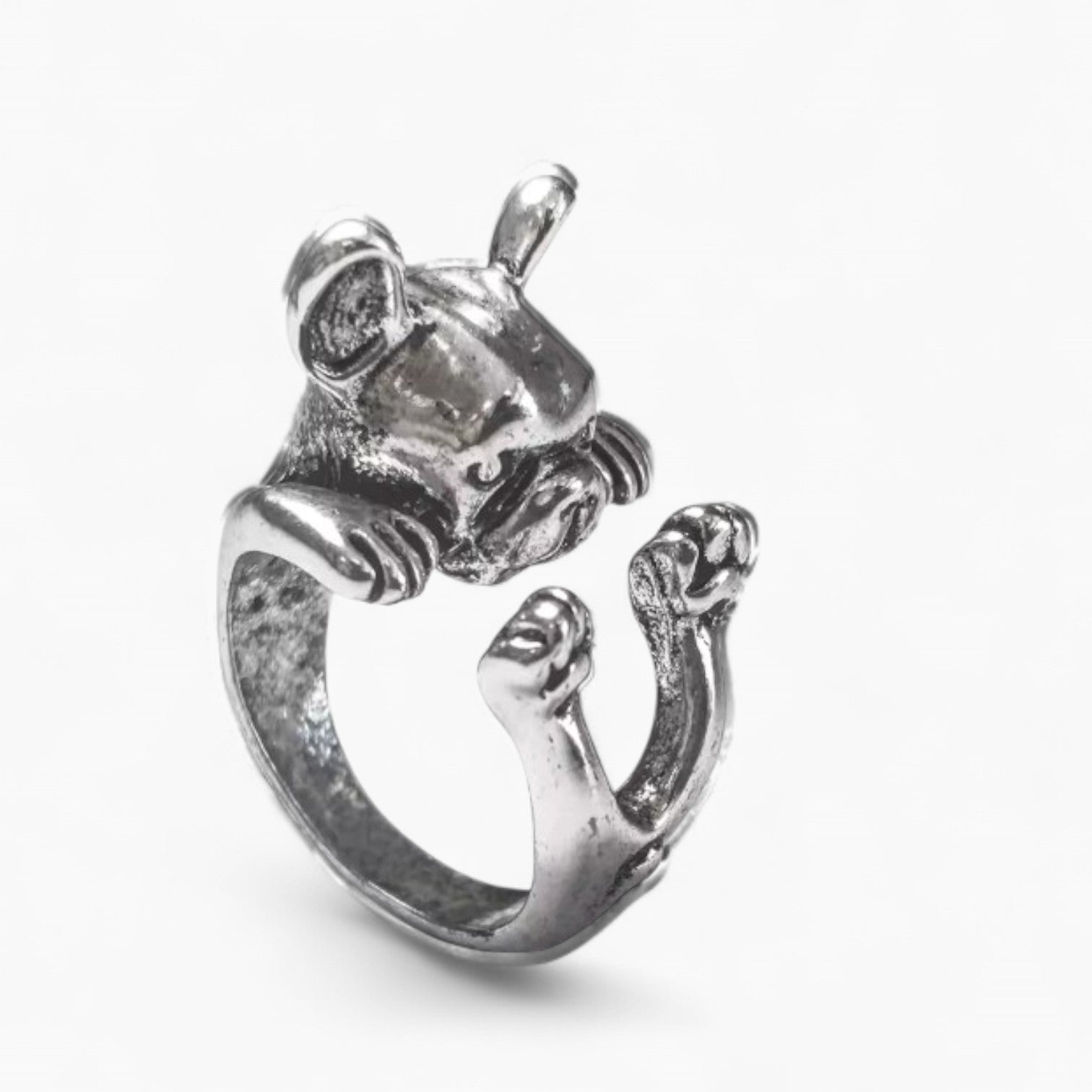 French Bulldog Ring Jewelry – Adjustable Dog Lover Gift Casual Wear
