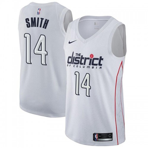 Wizards #14 Ish Smith Durable 2024 City NBA Jersey - White Swingman