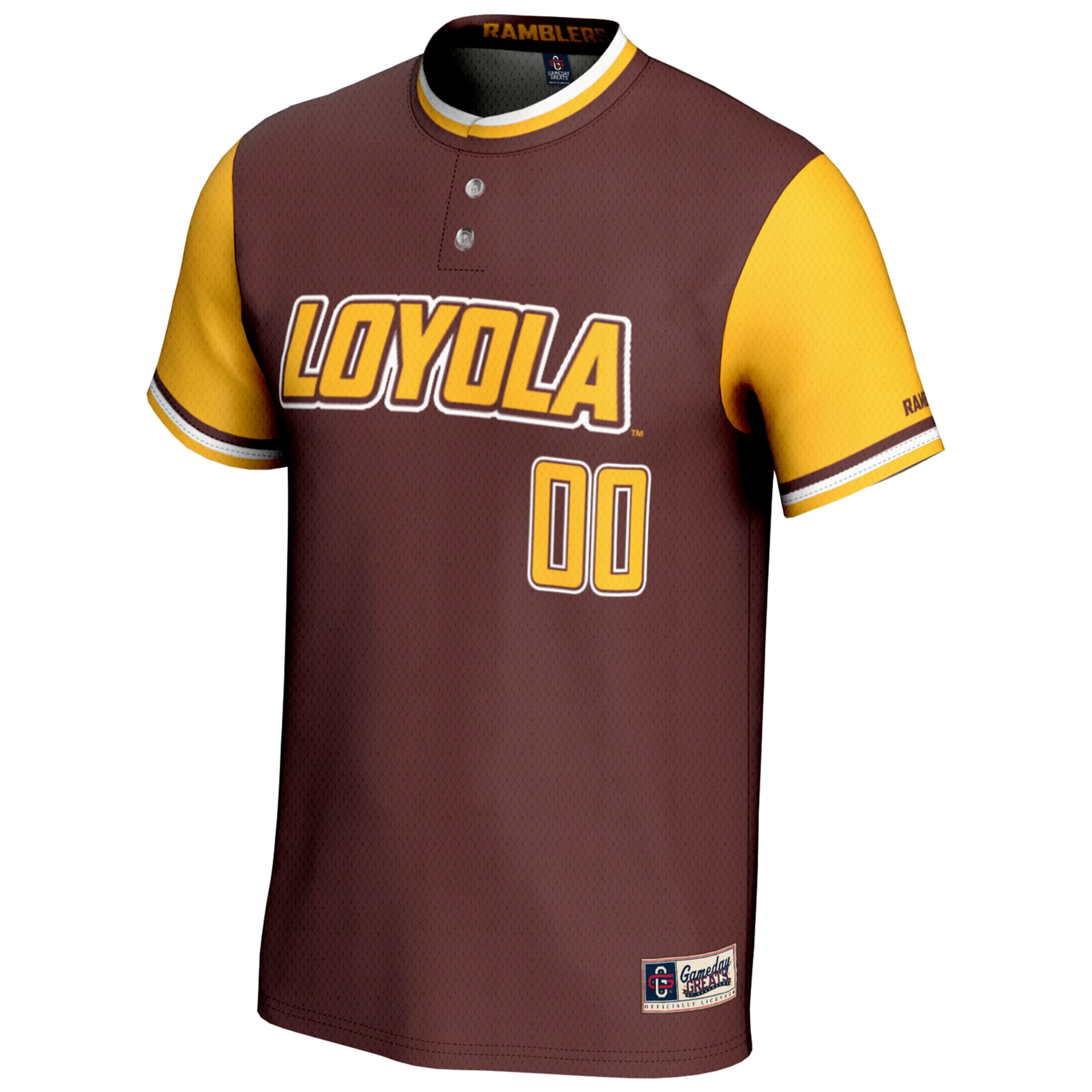 [DDG] Loyola Chicago Ramblers GameDay Greats Unisex NIL Pick-A-Player Lightweight Softball Jersey - Maroon