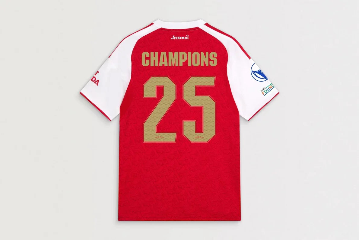Arsenal Home Soccer Jersey 2025/26 - UWCL Champions Authentic Kit