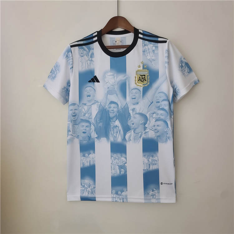 Breathable Argentina 2022 Champion Commemorative Soccer Jersey