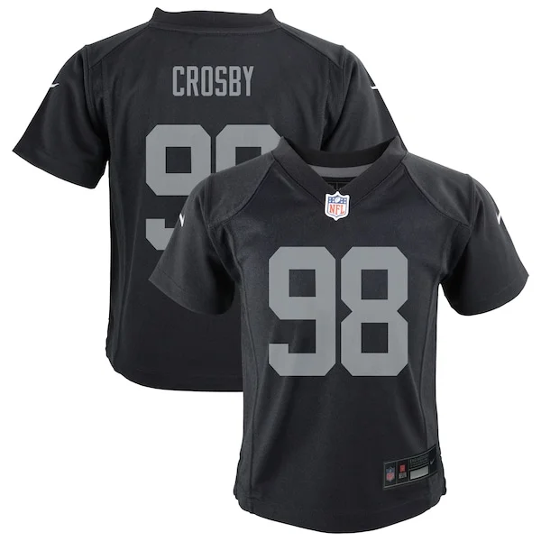 None Maxx Crosby Game Jersey - Black | NFL Player Jersey | NFL Footbal