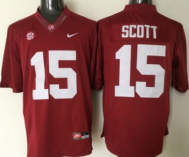 alternate jersey Men's Bama Crimson Tide None #15 Red 2024 Football
