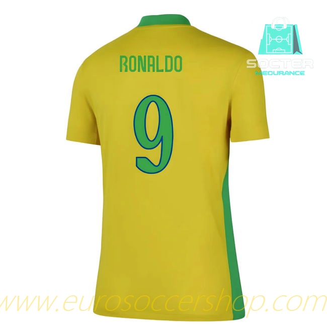 2025-26 Edition Brazilian National Team Home Jersey Women's (Ronaldo 9)