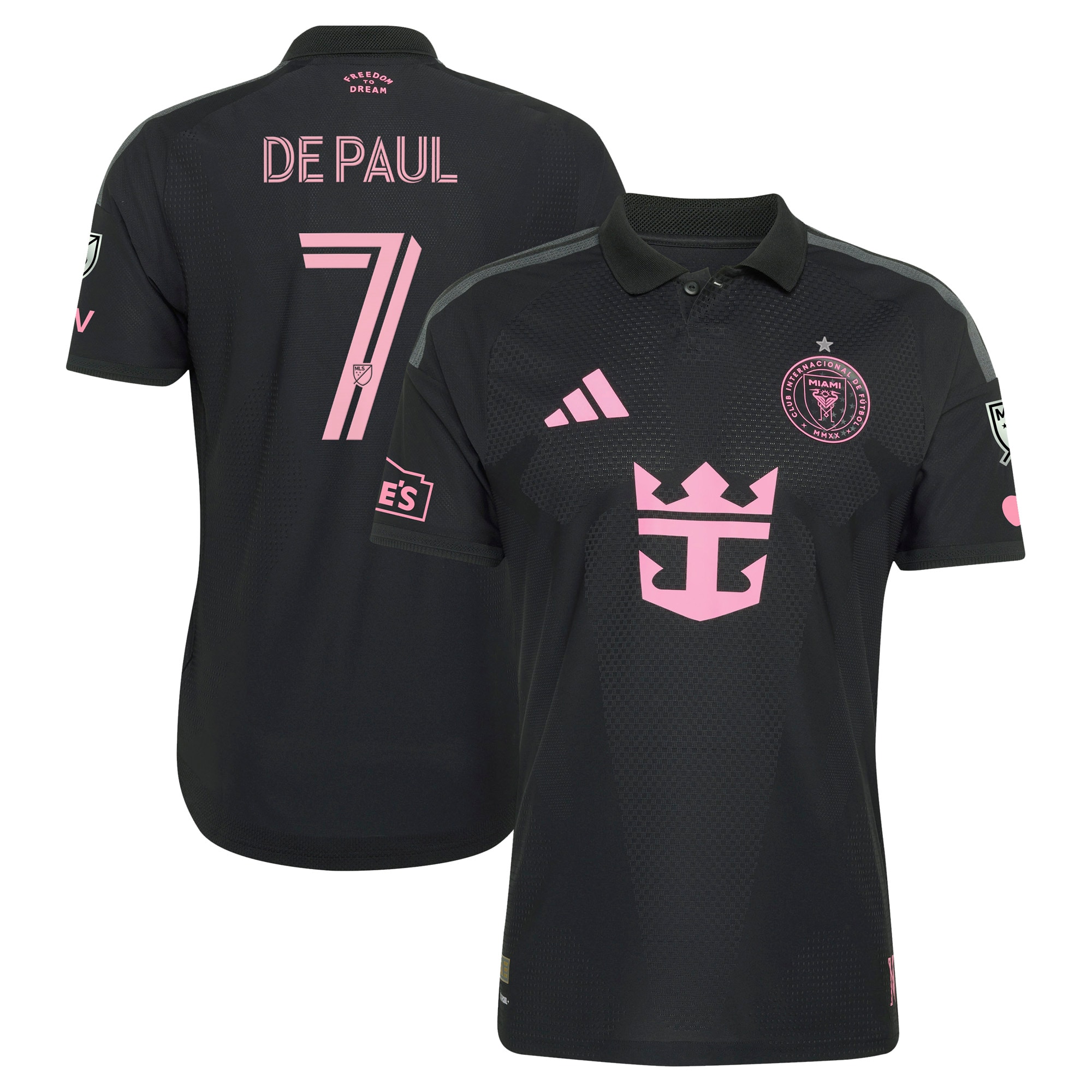[JED] Rodrigo De Paul Inter Miami CF 2026 Presagio On-Field Authentic Patch Jersey - Black
