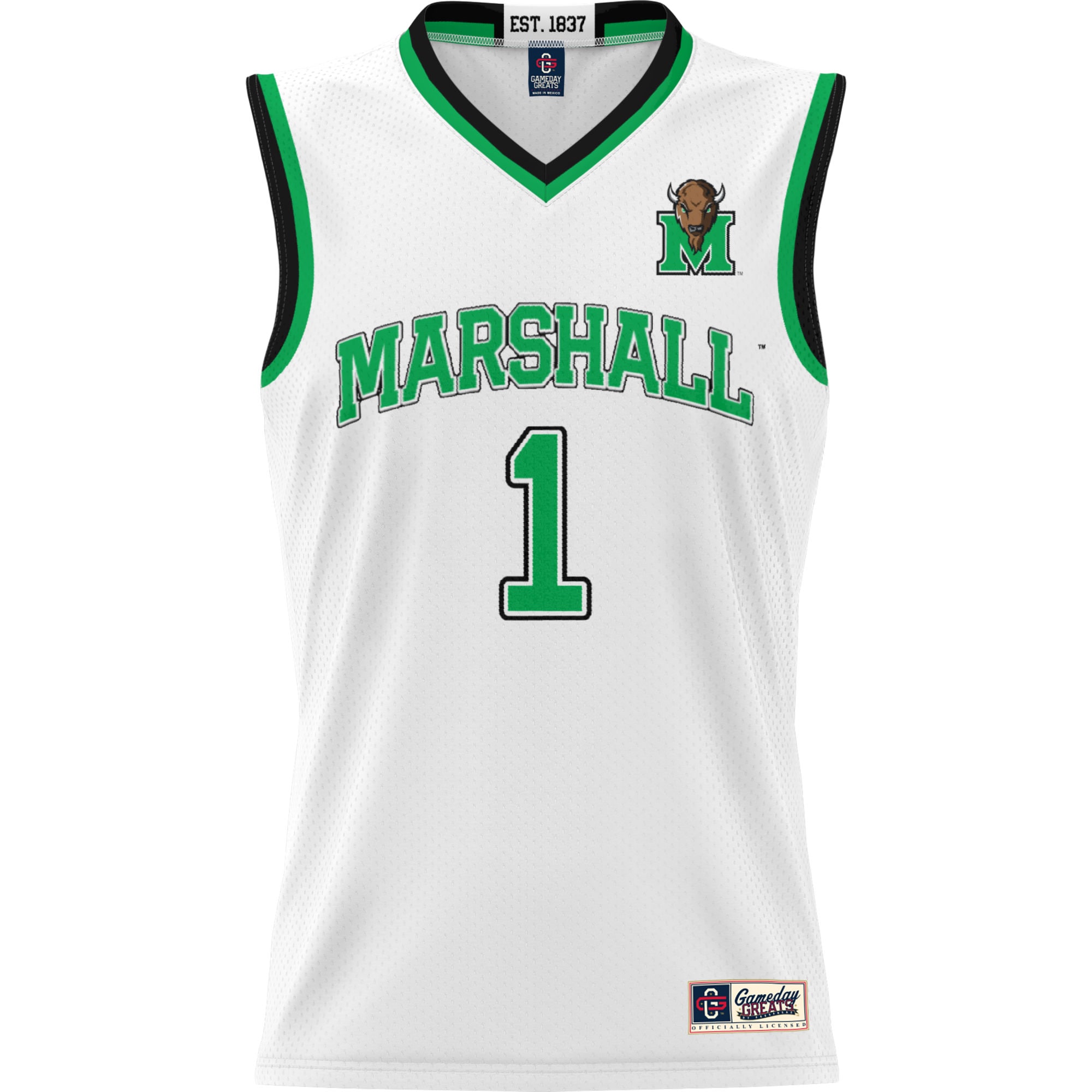 [DDG] Marshall Thundering Herd GameDay Greats Lightweight Basketball Jersey - White