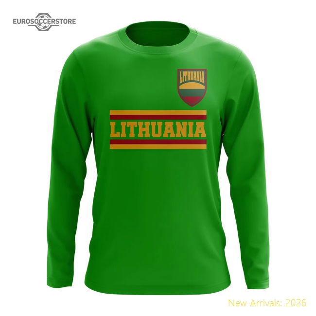 Lithuania Core Football Country Long Sleeve T-Shirt (Green)