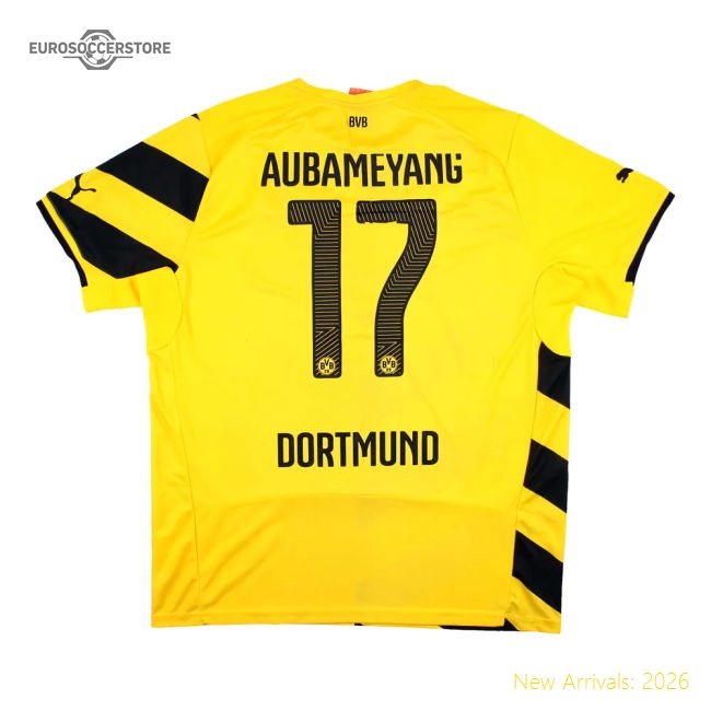 Professional-Grade Borussia Dortmund 2014-15 Special Signed Cup Home Shirt (Xl) Aubameyang #17 (Very