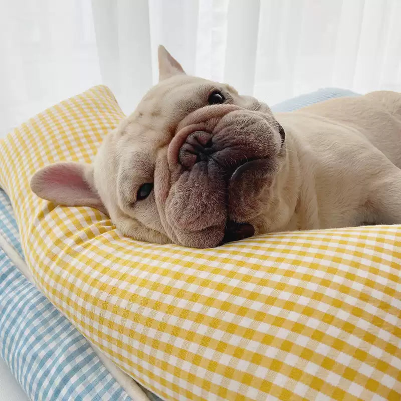 Airflow-Friendly French Bulldog Kennel Mat – Removable Washable Dog B...