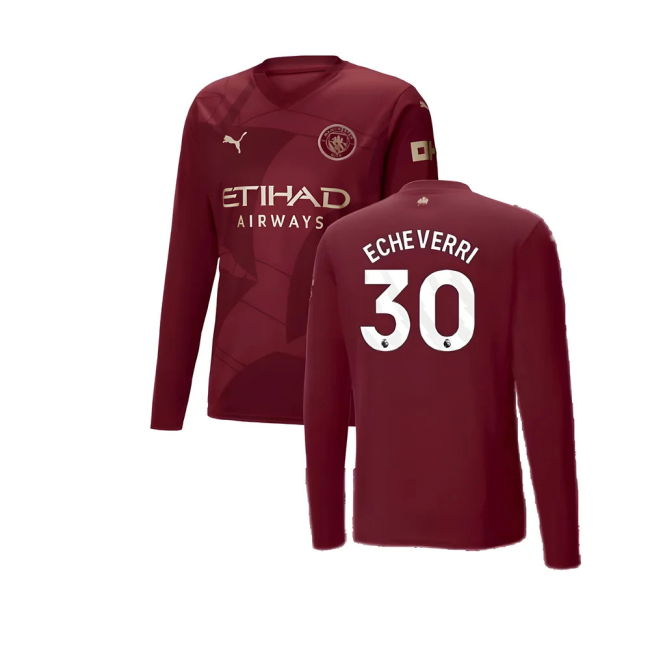 2024-2025 Man City Shirt (Echeverri 30) (Echeverri 30) | Authentic