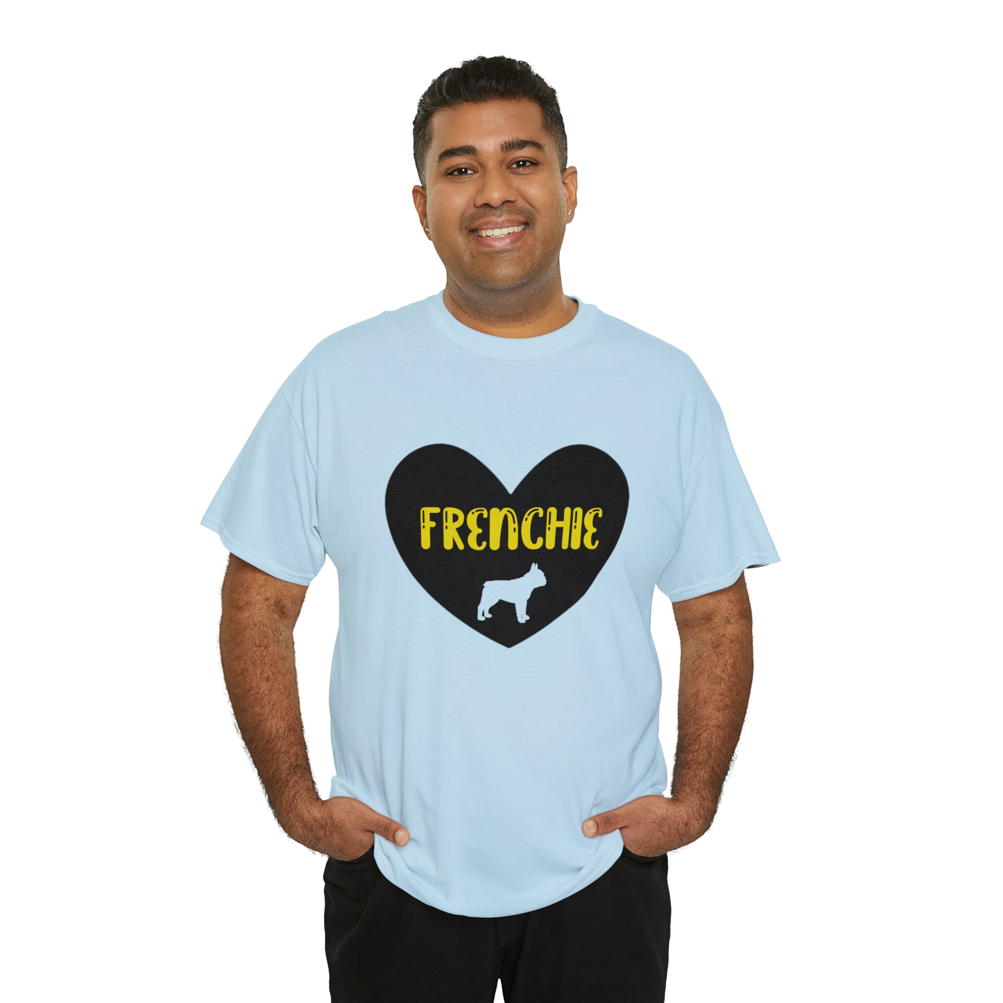 Frenchie Love - Comfy Unisex Cotton T-shirt For Frenchie Fans