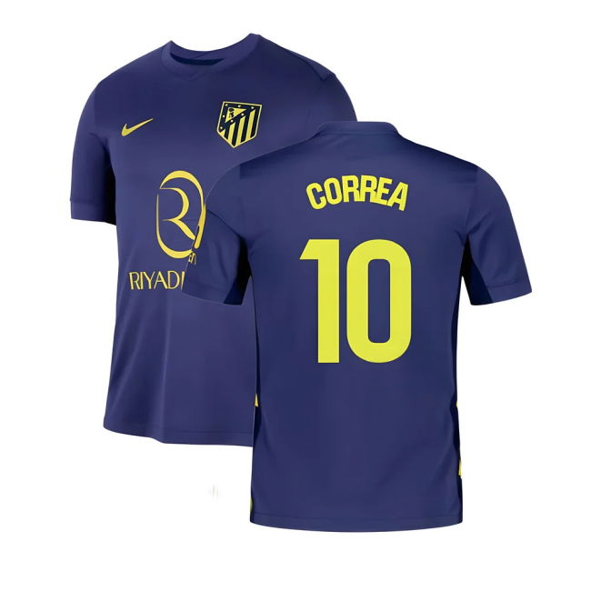 Correa 10 Atletico Madrid Football Club Unique Item Away Rare Jersey