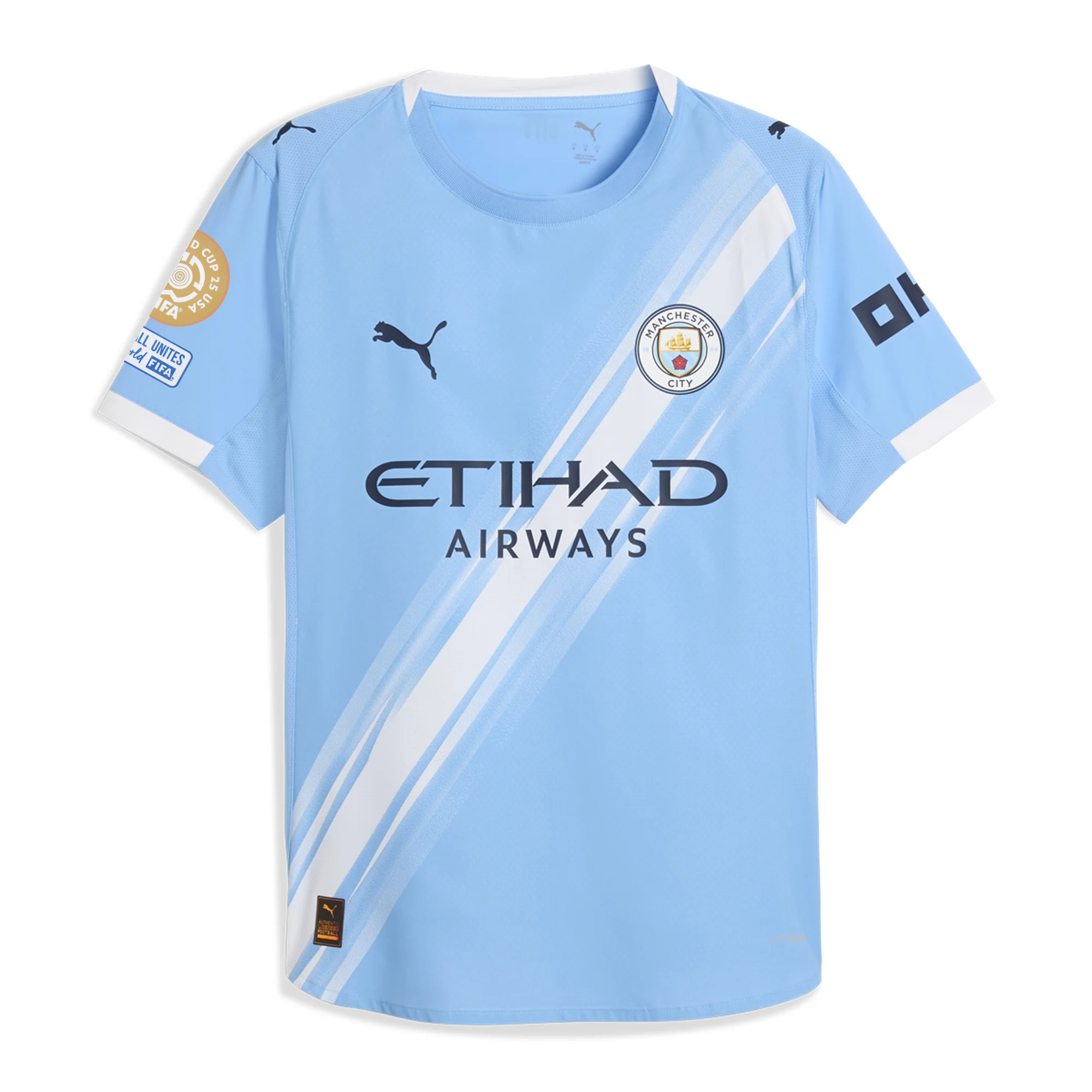 Manchester City Blue/White) 2025-2026 UCL Home Jersey – Authentic Shirt