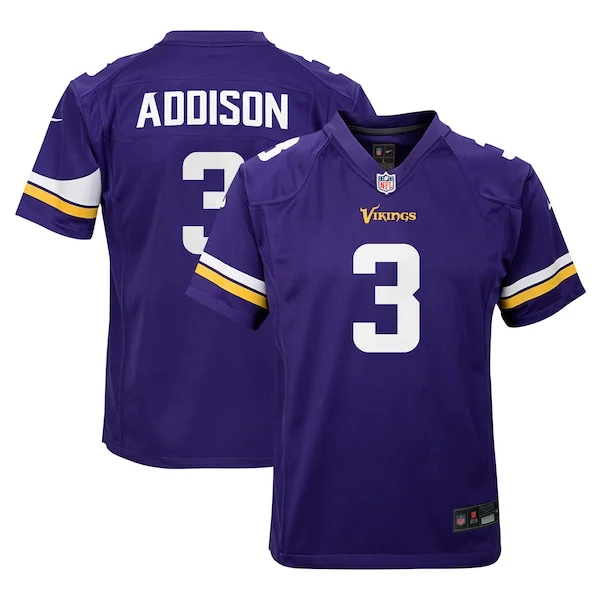 None Jordan Addison Game Jersey - Purple | NFL Player Jersey